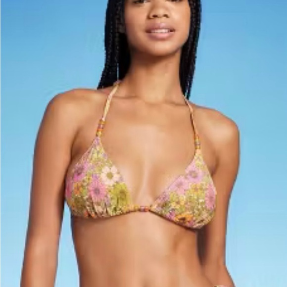 Women’s Floral Beaded String Bikini Top - Wild Fable - Size XXS - Picture 1 of 9